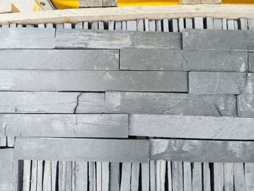 Плитка чёрная из натурального камня фасадная 30 см * 5 см, толщина 7 мм -30 мм купить в Бронницах